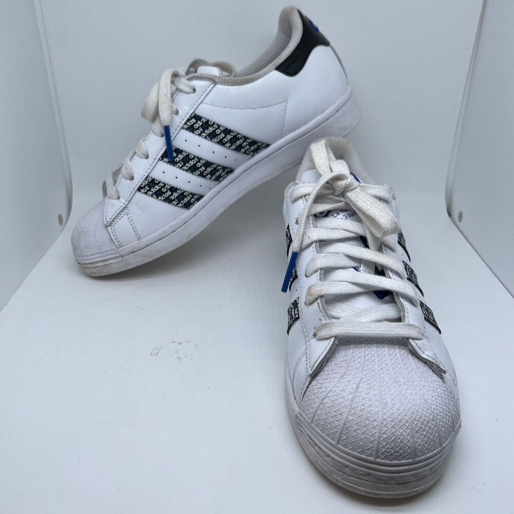 Adidas Womens Superstar La Marque Aux 3 Bandes Trainers White Black Sz 6 1/2
